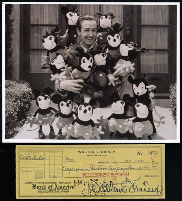 Disney - Walter E. Disney Signed 1948 Check