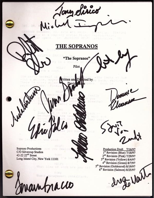 TV - "Sopranos" Signed Pilot Episode Script