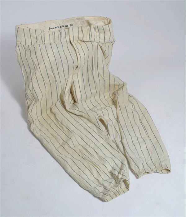 NY Yankees, Giants & Mets - 1961 Yogi Berra New York Yankee Game Worn Pants
