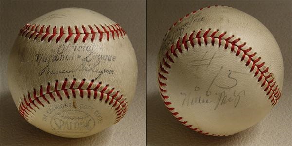 Game Used Baseballs - Willie Mays Vintage Signed Home Run #15 Baseball