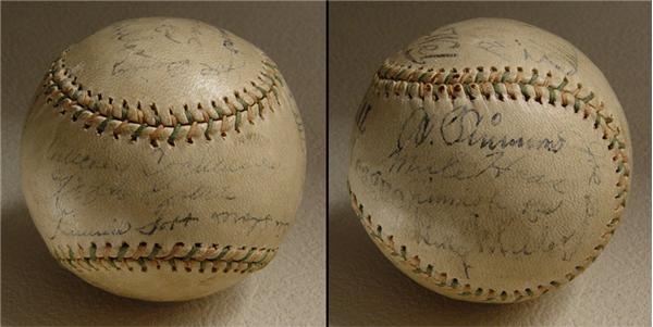 Autographed Baseballs - 1930 Philadelphia Athletics World Series Champions Autographed Team Ball