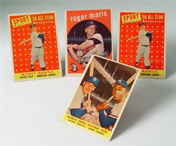 Baseball and Trading Cards - Shoebox Collection with 10 Mantle’s