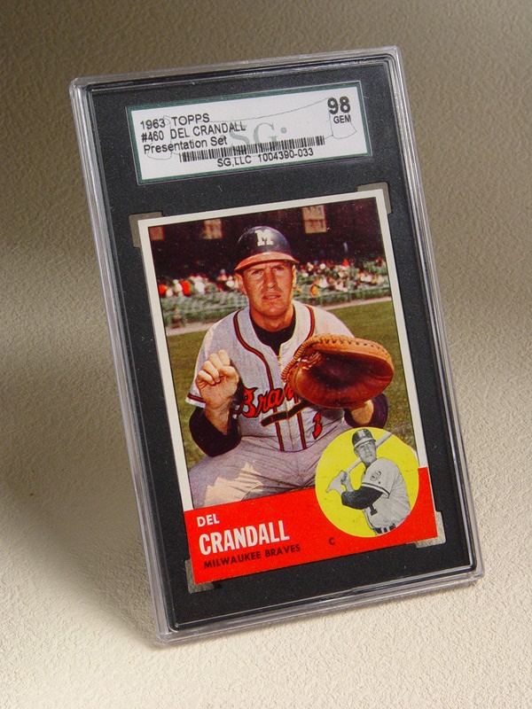 Baseball and Trading Cards - 1963 Topps #460 Del Crandall SGC 98