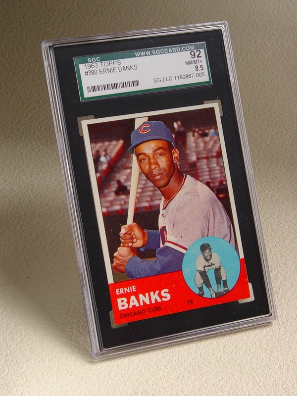 - 1963 Topps #380 Ernie Banks SGC 92 NM-MT+