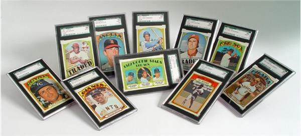 Baseball and Trading Cards - 1972 Topps Baseball High-Grade Set with (85) SGC
