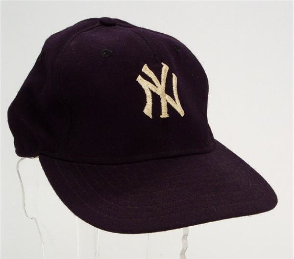 Baseball Equipment - Yogi Berra Autographed Coaches Game Used Cap
