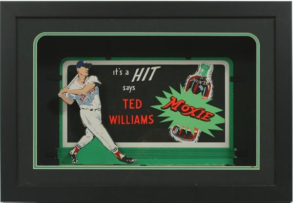 1959 Ted Williams 3D Moxie Sign