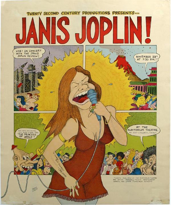 November 23, 1969 Janis Joplin Concert Poster