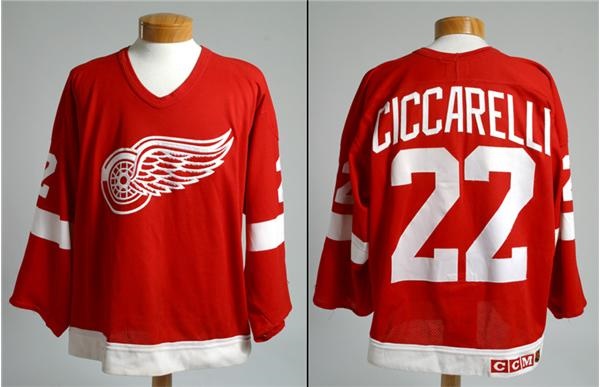 Hockey Sweaters - 1993-94 Dino Ciccarelli Detroit Red Wings Game Worn Jersey
