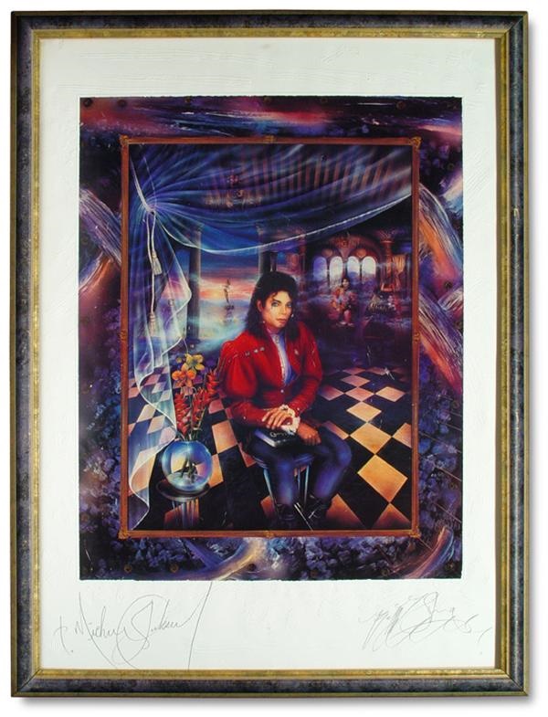 Michael Jackson Signed "The Book" Lithograph