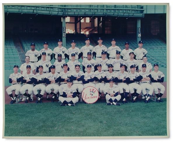 1964 New York Yankees Vintage Team Signed Photo