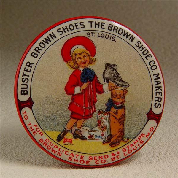 Comics - Buster Brown Premium 1908 Pocket Mirror Mint!