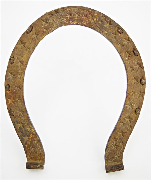 - Horseshoe forged by Bob Fitzsimmons