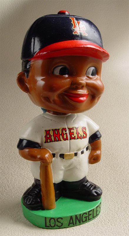 Ernie Davis - Rare Los Angeles Angels Black Face Bobbing Head