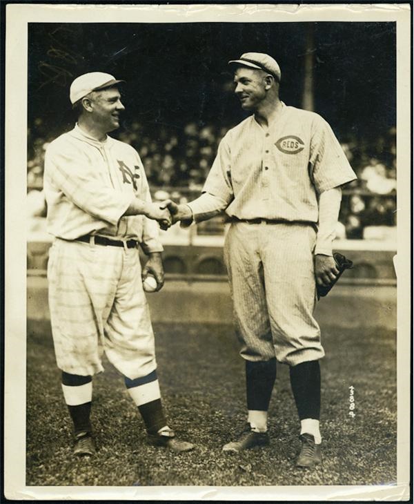 Baseball Photographs - 1916 Christy Mathewson and John McGraw Wire Photo