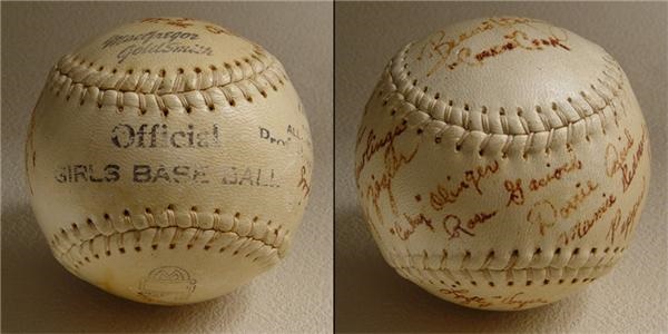 Autographed Baseballs - Girl's Baseball (AAGPBL) signed