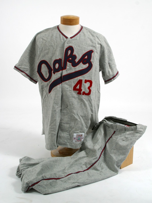 Baseball Jerseys - 1994 Dennis Eckersley Oakland Oaks Game Worn "Turn Back the Clock " Full Uniform