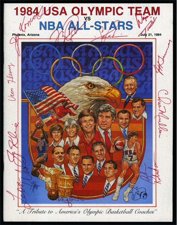 1984 U.S. Olympic Basketball Team Signed Program