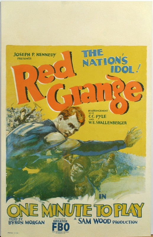 Football - Red Grange Movie Window Card