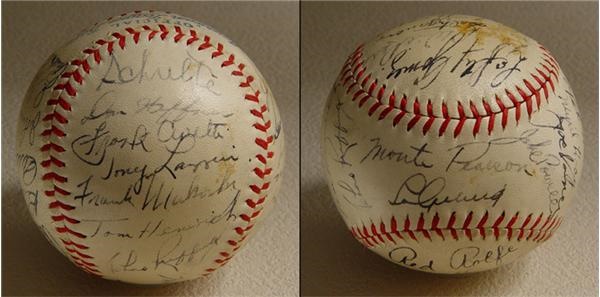 NY Yankees, Giants & Mets - 1937 New York Yankees Team Signed Baseball