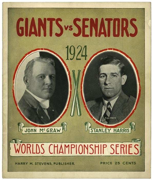 Baseball Publications and Tickets - 1924 New York Giants World Series Program