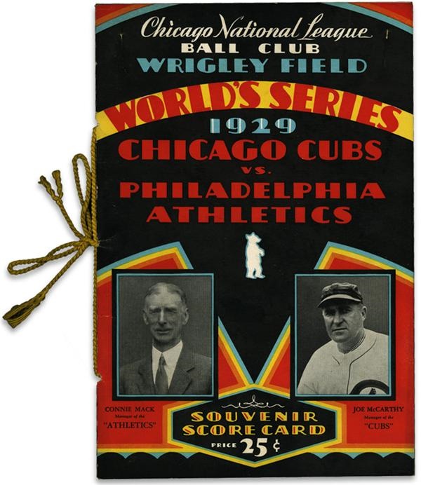 Baseball Publications and Tickets - 1929 Chicago Cubs World Series Program
