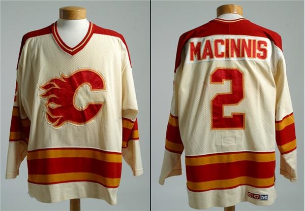Hockey Sweaters - <b>1980’s Al MacInnis Calgary Flames Game Worn Jersey
</b>