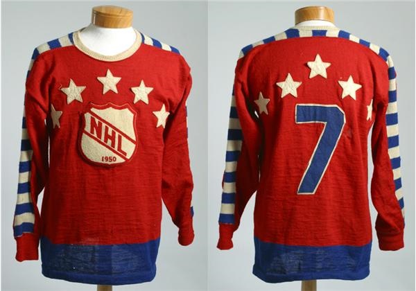 Hockey Sweaters - Doug Bentley's 1950 NHL All Star Game Worn Sweater