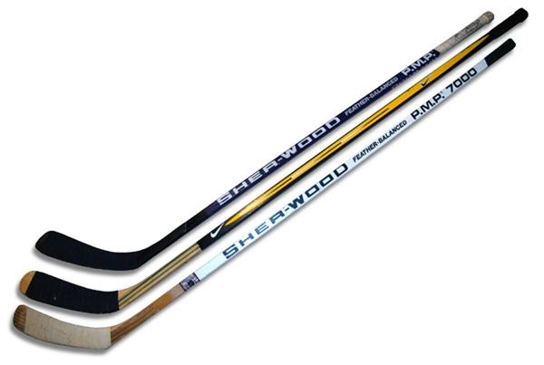 Hockey Sticks - <b>500 Goal Scorers Game Used Stick Collection (3)
</b>