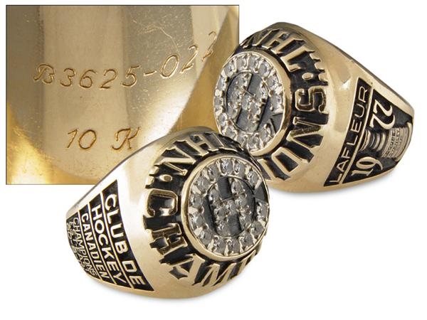 Hockey Rings and Awards - 1977 Guy Lafleur Montreal Canadiens Stanley Cup Champions Ring