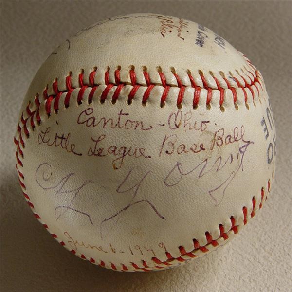 Autographed Baseballs - Unique Cy Young Signed Baseball