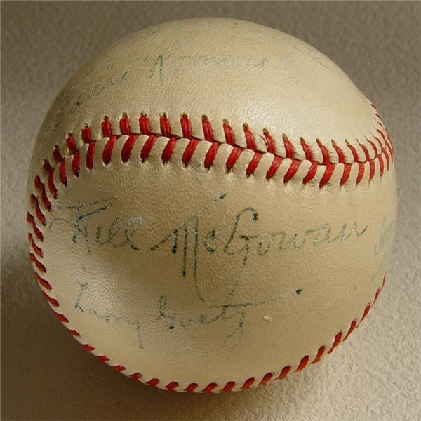 1947 World Series Umpires Signed Baseball