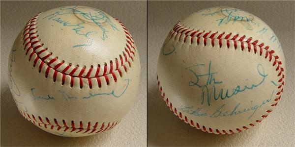 Autographed Baseballs - 1960's Hall of Famers and Executives Signed Baseball