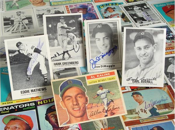 Baseball Autographs - Group of Signed Baseball Cards (229)