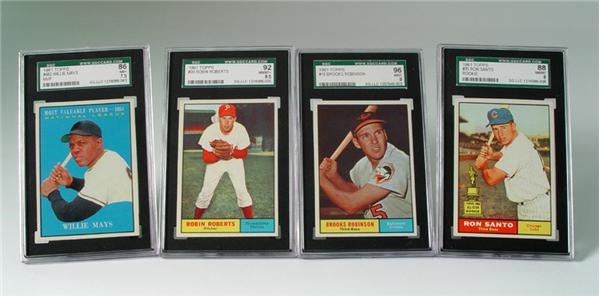 Baseball and Trading Cards - 1961 Topps Baseball High-Grade SGC Collection (13)