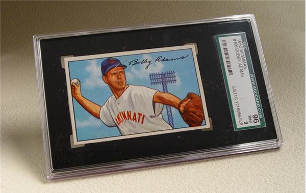 Baseball and Trading Cards - 1952 Bowman #166 Bobby Adams SGC 96
