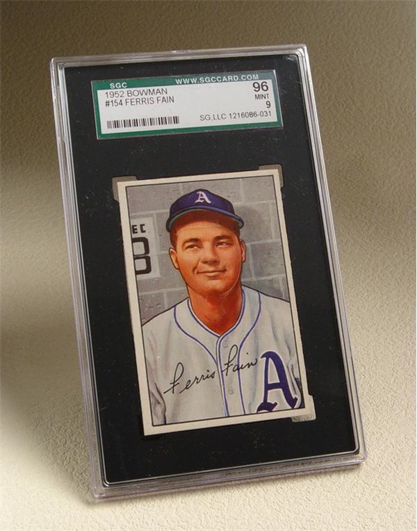 Baseball and Trading Cards - 1952 Bowman #154 Ferris Fain SGC 96