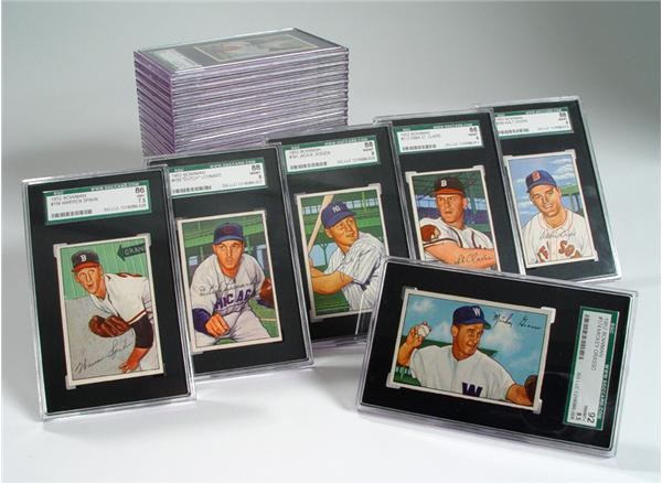 Baseball and Trading Cards - 1952 Bowman High-Grade SGC Collection (26)