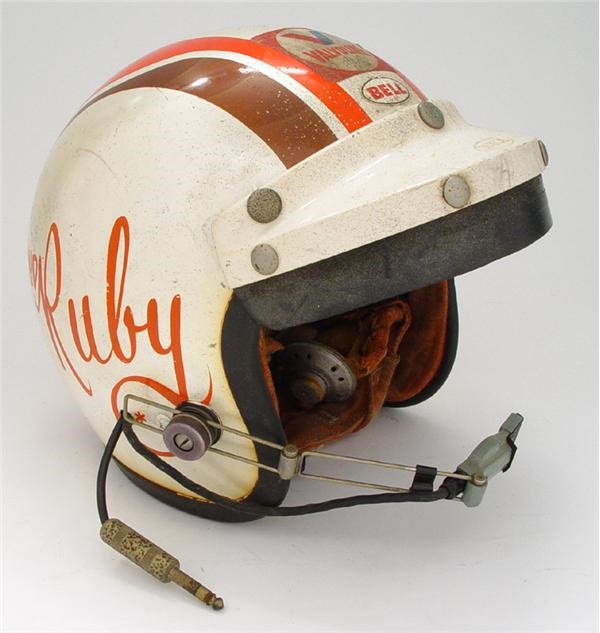 1970 Lloyd Ruby Indy 500 Race Worn Helmet