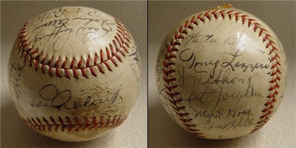 1935 New York Yankees Team Signed Baseball