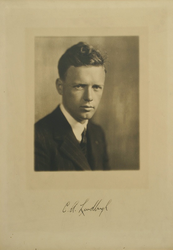 Americana Autographs - Charles Lindbergh Exceptional Signed Photograph