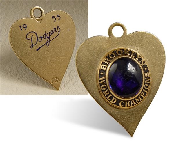 1955 Brooklyn Dodgers Championship Pendant