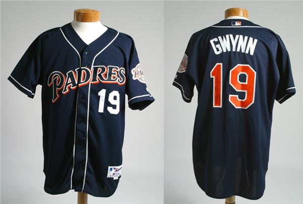 Baseball Jerseys - 2001 Tony Gwynn Autographed Game Worn Jersey