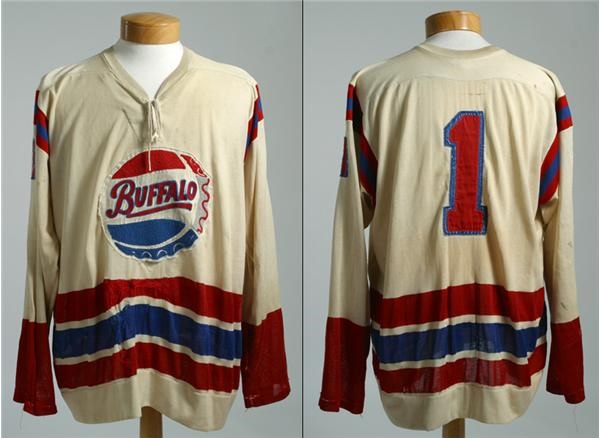 Hockey Sweaters - 1960's Denis Dejordy AHL Buffalo Bisons Game Worn Jersey