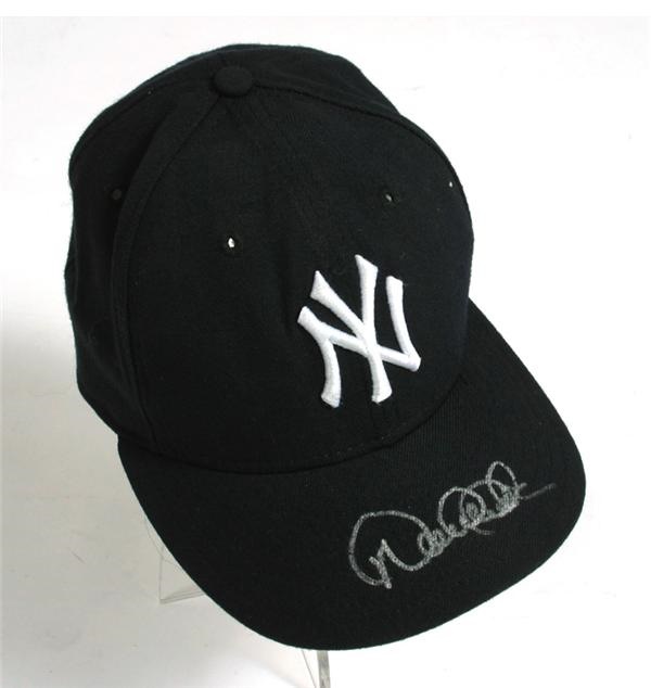 NY Yankees, Giants & Mets - Derek Jeter 2003 Autographed Game-Used New York Yankee Hat
