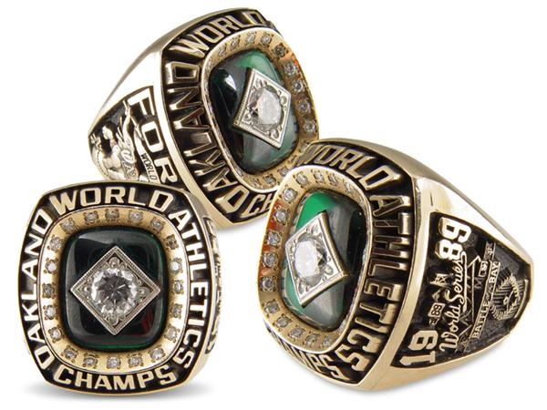 1989 Oakland Athletics World Series Championship Ring. Baseball