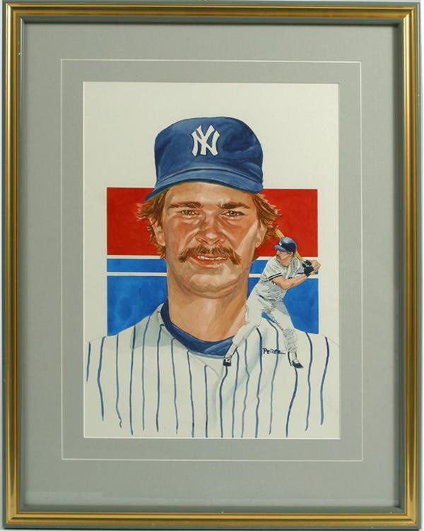 NY Yankees, Giants & Mets - Original Don Mattingly 1985 Diamond King Artwork