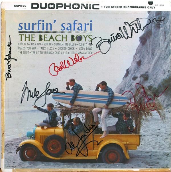Rock Autographs - 1962 Beach Boys Signed Album