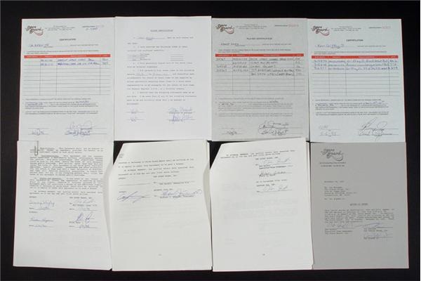 Baseball Autographs - Scoreboard Signed Contracts