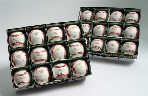Barry Bonds Signed 2002 World Series Baseballs (24)